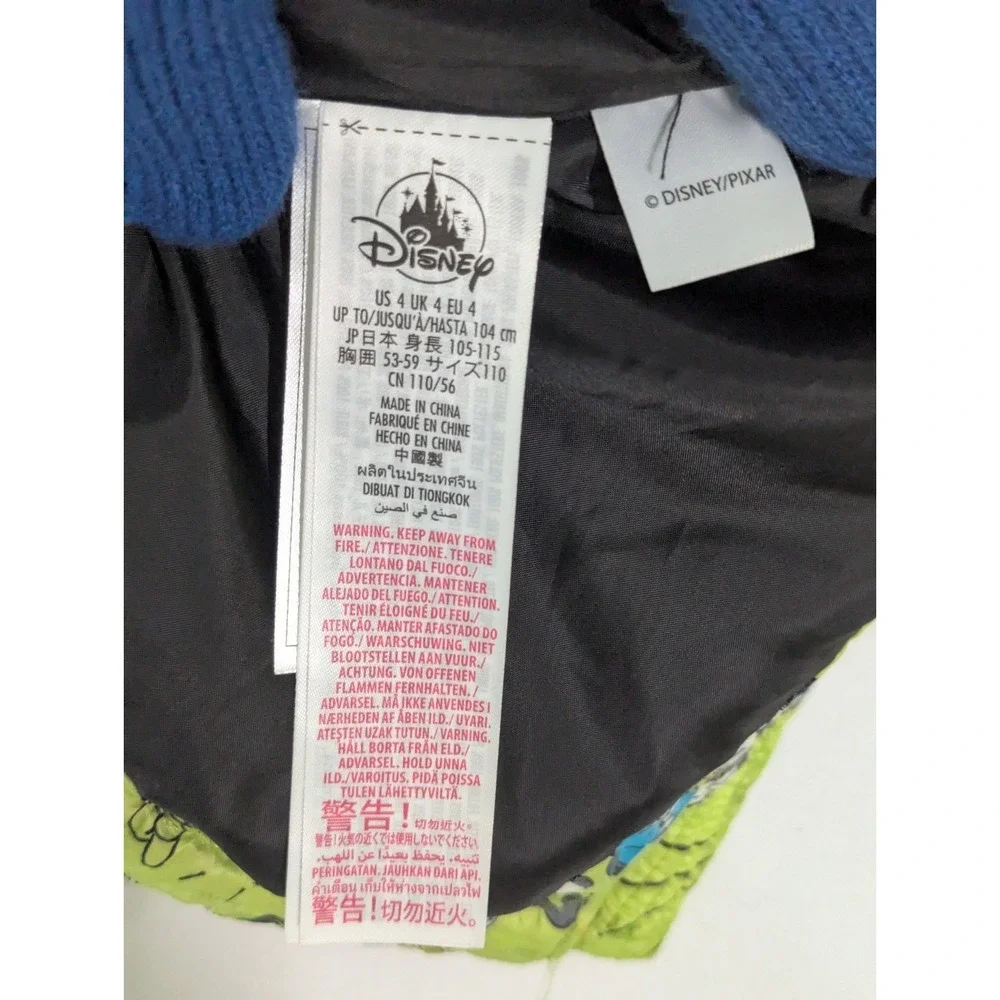 Disney Pixar Toy Story Kids Puffer Jacket‎ Size 4 Green Buzz Woody Forky Rex